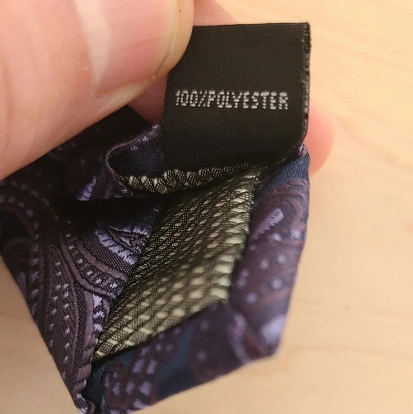 2/30$ CHERESKIN Purple and navy Paisley  tie, men's necktie - Picture 9 of 10
